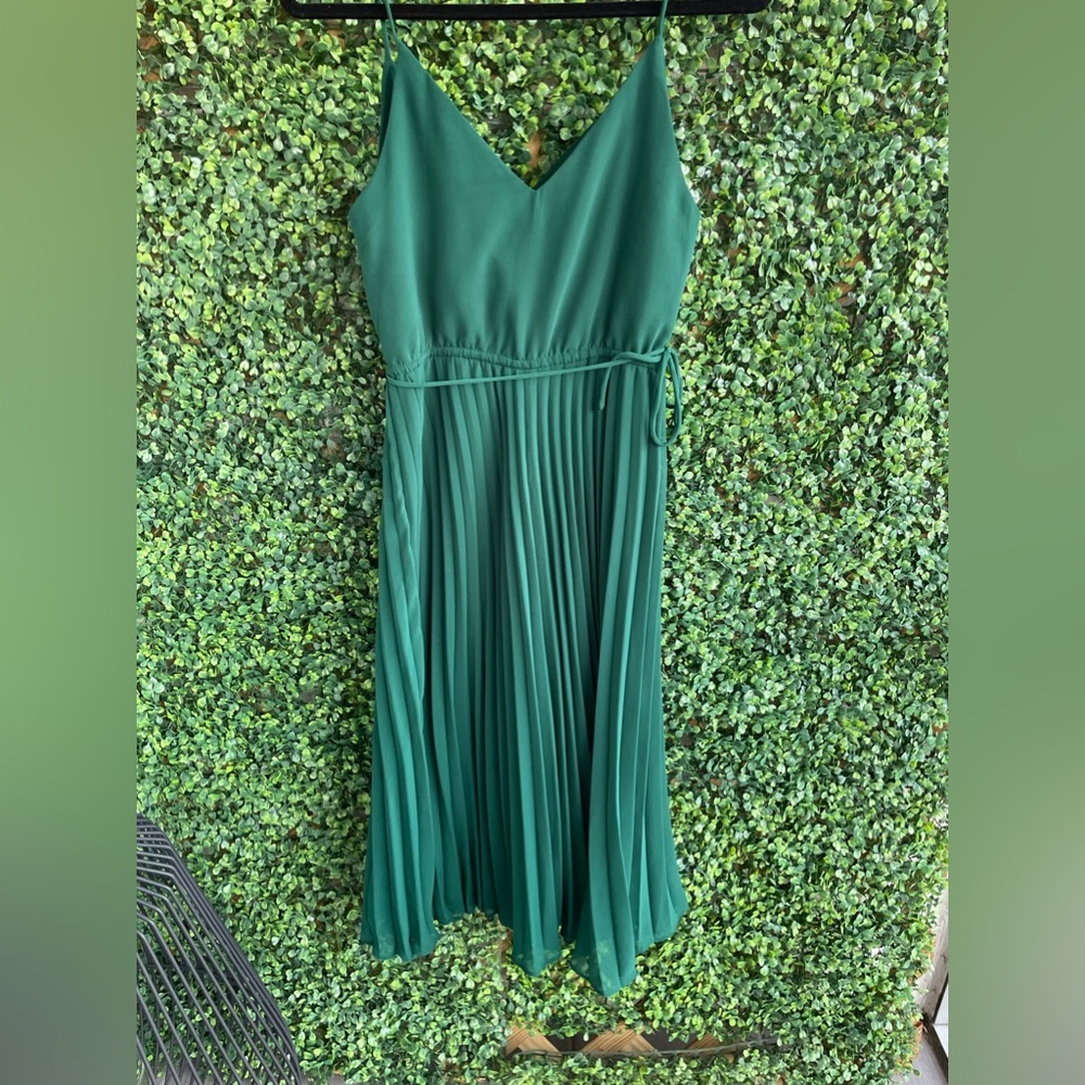 ASOS Midi Dress | Stunning Emerald Green | Sleeveless W/ Belt - NWOT - Picture 7 of 10